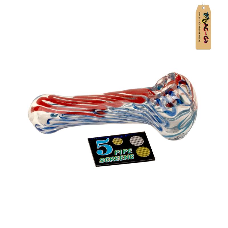 Smoking Glass Pipe + Filter Screens Combo